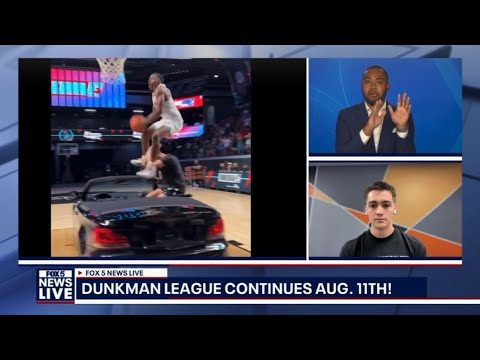 Dylan Haugen live on FOX 5 Atlanta with Eric Perry talking about Shaq's DunkMan League